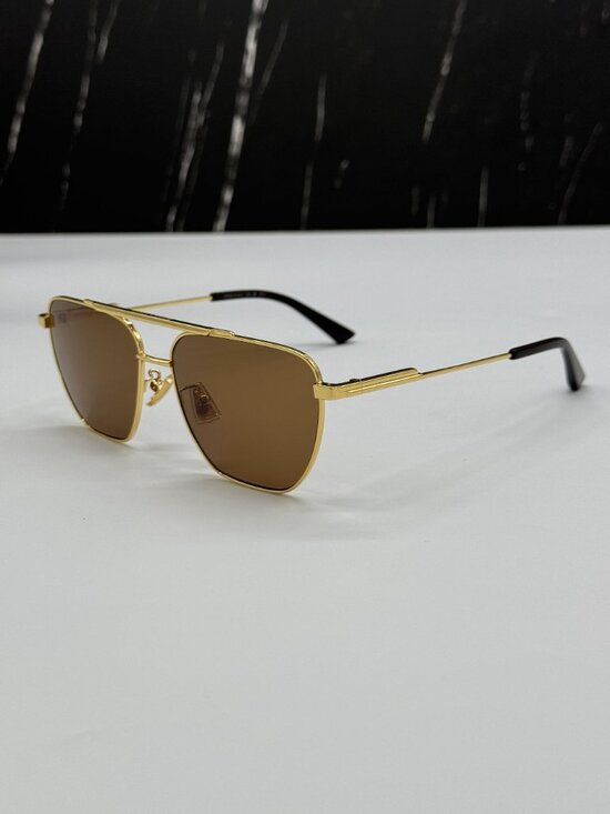 NEW BOTTEGA VENETA BV1236S 002 UNISEX GOLD SUNGLASSES main image 10